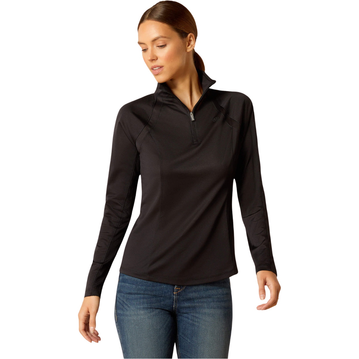 2025 Ariat Womens Sunstopper 3.0 1/4 Zip Baselayer 10049041 - Black